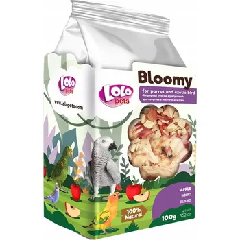 Krmivo pro ptáka LoLo Pets Bloomy Jablko pro Papoušky a Exotické Ptáky 100g
