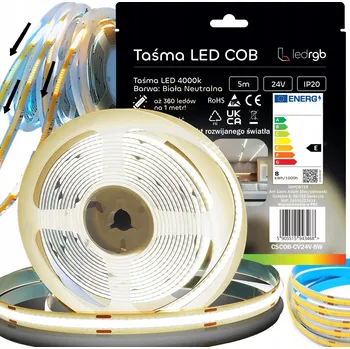 LED páska LED pásek 5m ledrgb 24V neutrální bílá 4000K WS2811