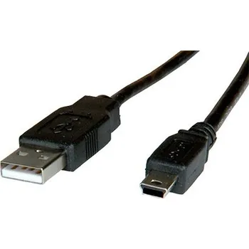 Datový kabel 11.02.8719 USB 2.0 kabel USB A(M) - miniUSB 5pin B(M), 1,8m, černý