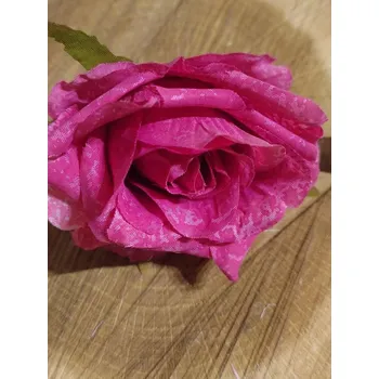umělá květina Umělý květ růže Ø7 cm barva růžová tmavá