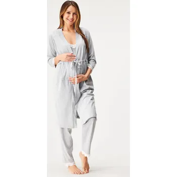 Dámský župan Těhotenský bavlněný župan Harriet krátký