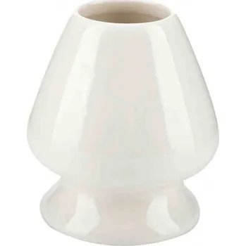 Konvice na čaj Stojánek na bambusovou metličku Chasen bílý