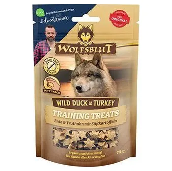 Pamlsek pro psa Wolfsblut Dog Training Treats Wild Duck&Turkey 70g