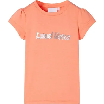 Chlapecké tričko Dětské tričko nabírané rukávy neonově oranžové 116