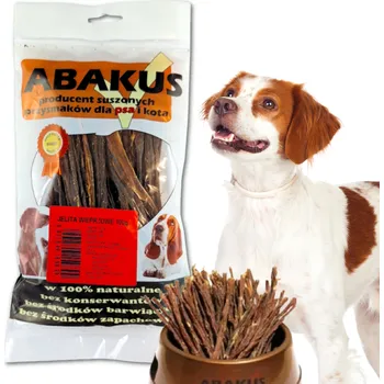 Pamlsek pro psa Vepřová střeva přírodní kousátko 100g psí pamlsek