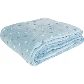 Prostěradlo Deka z mikrovlákna Neon 200x220 cm, motiv: kapičky, barva: laguna