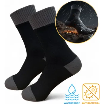 Pánské ponožky inSPORTline Bambusové nepromokavé ponožky Pantana AG+ antibakteriální černá - L (43-46)