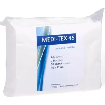 Utěrka Medi-tex 45 Utěrka z netkané textilie 40x30 cm - 50 útržků/box - bílá