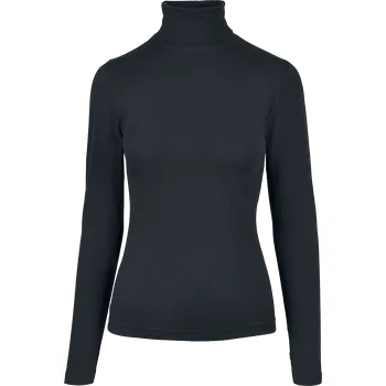 Dámský svetr Mikinové tričko z Urban Classics - Dámský rolák s dlouhými rukávy - Ženy - černá