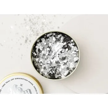 Třpytka na tělo a vlasy Třpytivé pihy BIO - Silver