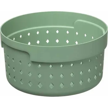 Úložný box Plastový košík SEOUL kulatý organizér 14x14x7 cm - zelená - NHG 15-5122-ze