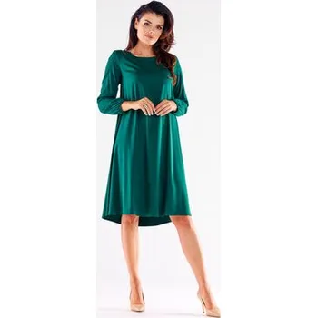 Dámské šaty Awama Letní šaty A524 Zelená Basic Fit XL