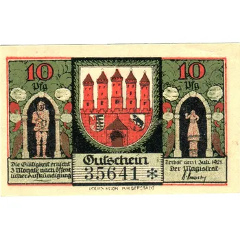 ZERBST in Anhalt. 10, 100 Pfennig 1921. 2 ks.