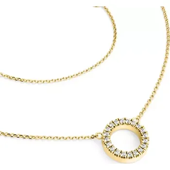 Náhrdelník Dámský náhrdelník žluté zlato 585/1000 přírodní diamant G/SI 10981-NH01-ZL-DIA délka 42 cm