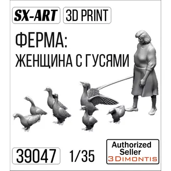 Plastikový model SX-ART 1/35 Farm: Woman with Geese