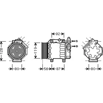 Kompresor klimatizace AVA QUALITY COOLING Kompresor klimatizace AVA FDAK431