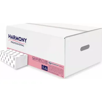 Papírový ručník Harmony Professional Papírové ručníky ZZ, 100% celulóza, 2 vr., bílá, 3000 ks