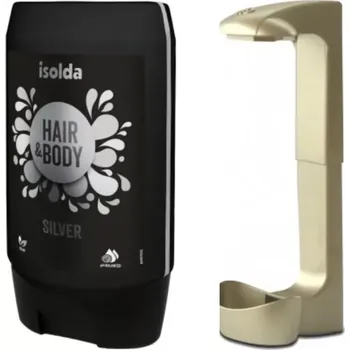 Šampon ISOLDA Silver tělový a vlasový šampon CLICK AND GO! 350 ml s držákem