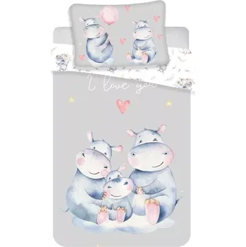 Povlečení Povlečení do postýlky Hrošíci baby 100/135, 40/60 cm