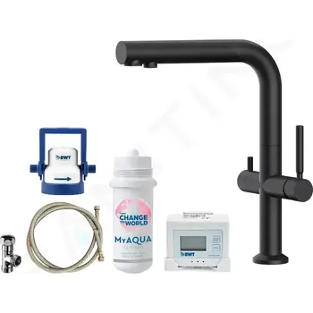 Vodovodní baterie kielle Dřezová baterie včetně filtrace, matná černá 10525SFI74