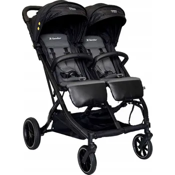 Kočárek X-lander dvojitý kočárek pro dvojčata sportovní kočárek | Cool Black