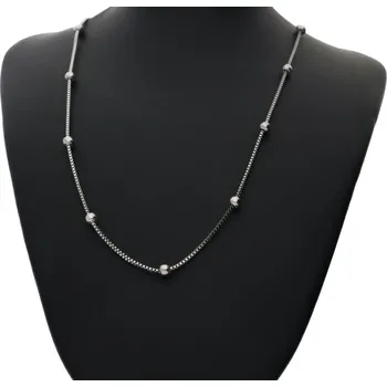 Náhrdelník Ewena Had s kuličkami GHZ384 stříbrný