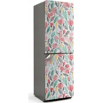 Fototapeta Samolepka Na Ledničku Dekorativní s fotografií Květinový vzor s listy 60x180