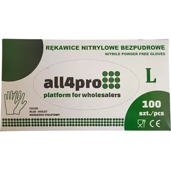 Vyšetřovací rukavice Rukavice jednorázové nitrilové nepudrované modré 100 ks - velikost L