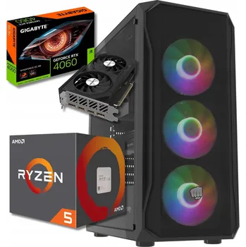 Stolní počítač Počítač Ryzen 5 4,2GHz | RTX 4060 8GB | 32GB RAM/1TB SSD Win11