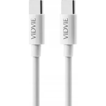 Kabel VIDVIE USB typ C - USB typ C 1 m bílý