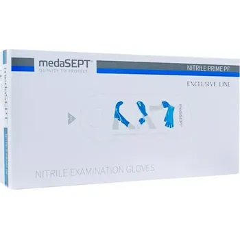Zdravotnický materiál medaSEPT Rukavice jednorázové nitrilové nepudrované modré, XL