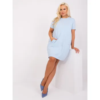 Dámské šaty Šaty Plus Size RV-SK-8768.17P RELEVANCE Barva: Modrá - světle, Velikost: UNI