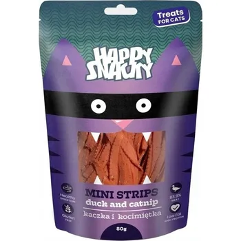 Pamlsek pro psa HAPPY SNACKY MINI PASKY Z KACHNY S ŠANTOU KOČIČÍ 80G