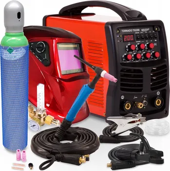 Svářečka INVERTOROVÁ SVÁŘEČKA WELDMAN TORNADO 200 TIG AC DC MMA PULS 200A 230V ALU