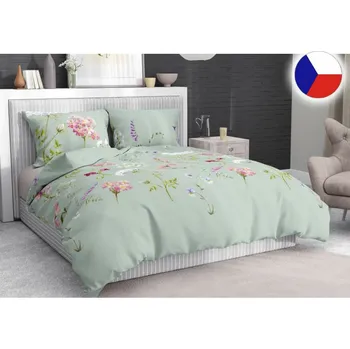 Povlečení Bavlněné povlečení EXCLUSIVE Botanica zelená 2x 70x90, 240x200