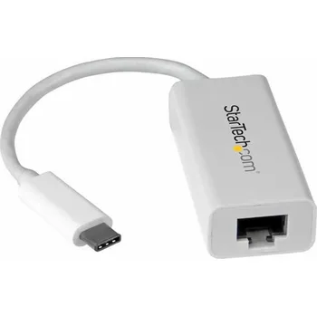 Síťová karta StarTech.com USB C to Gigabit Ethernet Adapter - White - USB 3.1 to RJ45 LAN Network Adapter - USB Type C to Ethernet (US1GC30W) - Síťový adaptér - USB-C - Gigabit Ethernet - bílá