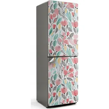 Fototapeta Velká XXL Samolepka na Lednici Bez Bublinek Květinový Vzor s Listy 60x190