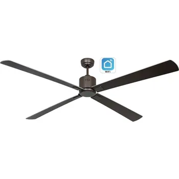 Stropní ventilátor CasaFan 949411W Eco Neo III WiFi, stříbrná a wenge, stropní ventilátor Dálkové ovládání