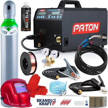 Svářečka INVERTOROVÁ SVÁŘEČKA PATON STANDARD MIG 250 MAG MMA TIG 230V HLINÍK IGBT