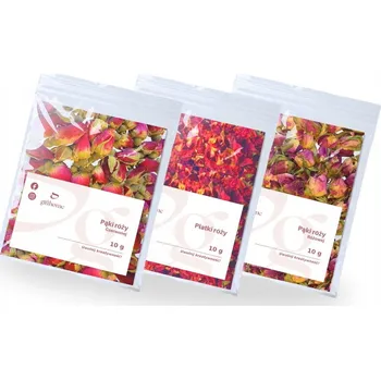 umělá květina Poupatka růží růžových a červených, okvětní lístky růže Přídavky do mýdel a koupelových koulí