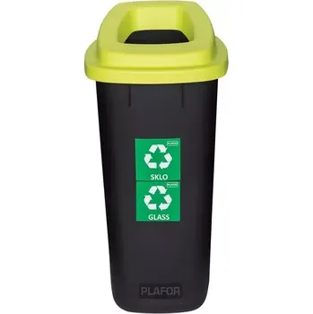 Odpadkový koš Odpadkový koš na tříděný odpad 90 l - zelený, sklo