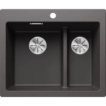 Granitový dřez Dvoukomorový granitový dřez Blanco PLEON šedý