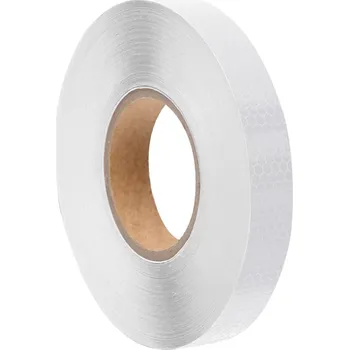 Výstražná páska Reflexní páska bílá 2,5 cm x 50 m PVC