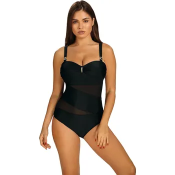 Dámské plavky Dámské jednodílné plavky Glamour 5 S8030GL5 Černá - Self černá 44D