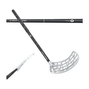 Florbalová hůl Fat Pipe NEXT-G OVAL 27 CTRL Florbalová hůl černá / bílá, Pravá (pravá ruka dole), 101cm (=111cm)
