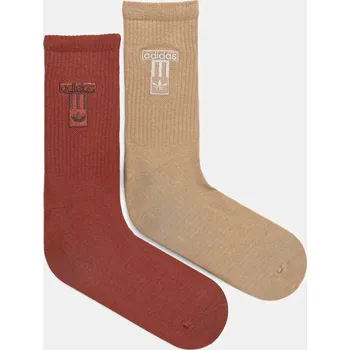 Pánské ponožky Ponožky adidas Originals Adibreak 2-pack JX5196 hnědá 84X, vel. 40/42