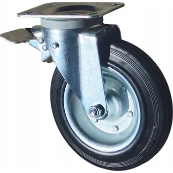 Pojezdové kolečko KOLEČKO s BRZDOU PRO VOZÍK 200mm 300kg, 2KS