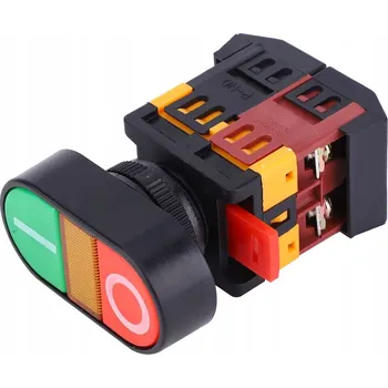 vypínač APBB-22/25N Tlačítkový spínač NoNC AC 220V s LED světlem