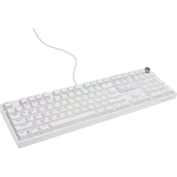 Klávesnice Herní mechanická klávesnice Genesis THOR 404/RGB/Gateron Yellow Pro/Drátové USB-A/US layout/Bílá