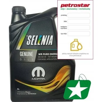 Motorový olej Syntetický motorový olej Selenia 5 l 5W-30